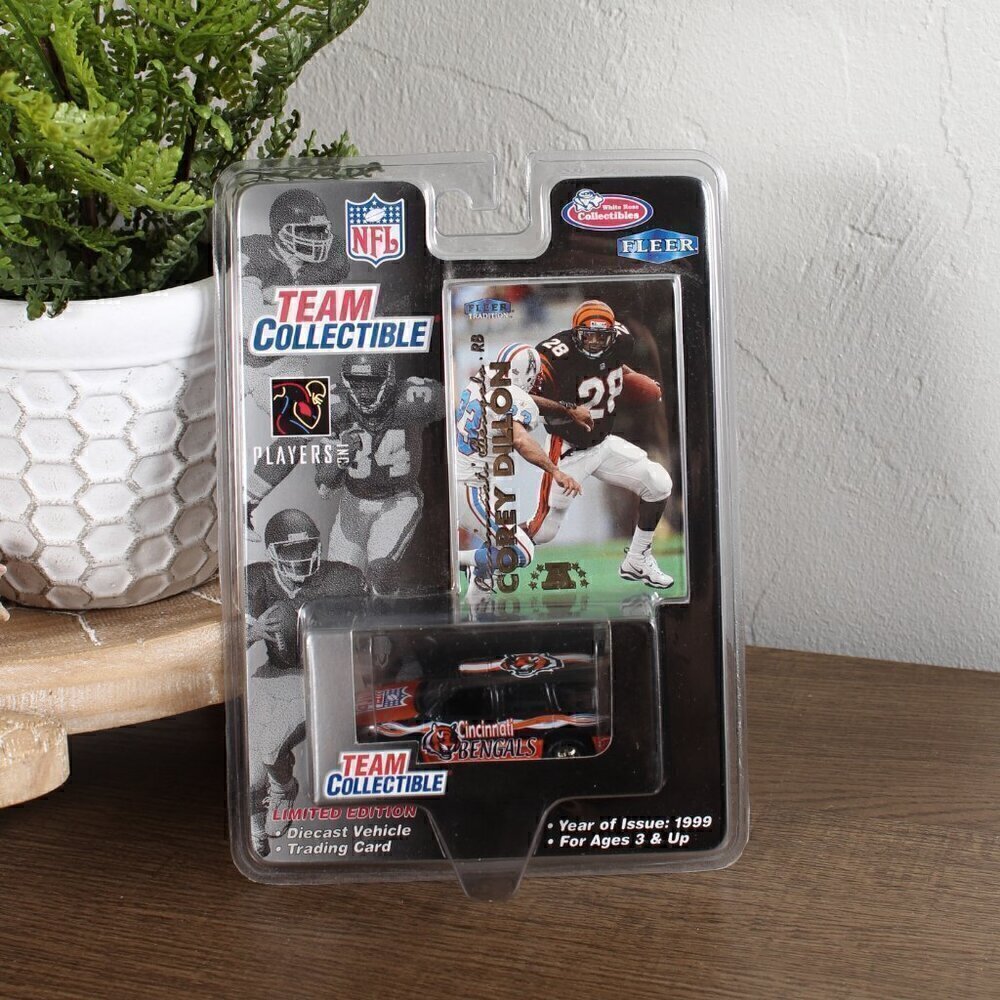 Cincinnati Bengals Corey Dillon Trading Card and Car - in Package 1999 - Vintage - Picture 1 of 4